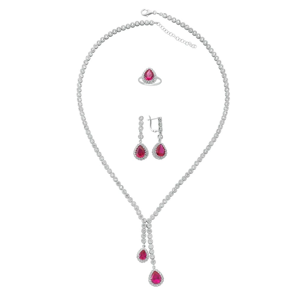 Gümüş-takı-yakut-taşlı